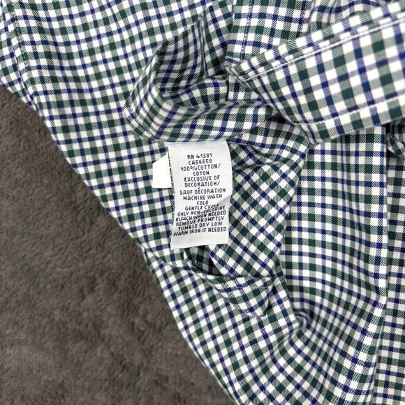 Polo Ralph Lauren Men's Small Slim Fit Green White Gingham Check S/P Button Down - Picture 5 of 8